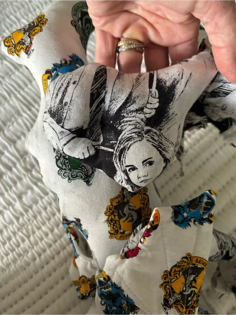 Harry Potter Crest Pattern Stuffed Dragon.